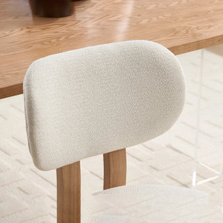 Wooden Dining Chairs Set of 2, Modern Fabric Upholstered Dining Room Chair Kitchen Chairs, Farmhouse Dinner Chair for Kitchen Dining Room Dweva