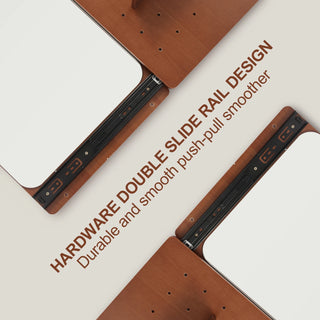 Wall Mounted Full Length Mirror, Full Body Mirror with Shelf, Full Body Mirror with Hook Wall Mounted Mirror with Multifunctional Design Panel, Bedroom/Living Room/Entrance Walnut (47.6*15.7in) Dweva