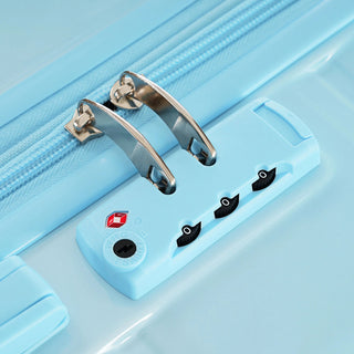 Luggage Set of 3, 20-inch with USB Port, Airline Certified Carry-on Luggage , ABS+PC Hard Shell Luggage with Spinner Wheels, light blue and pink Dweva