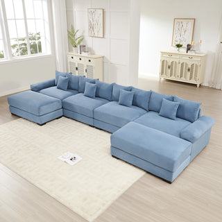 Velora Cloud Modular Sofa - Blue