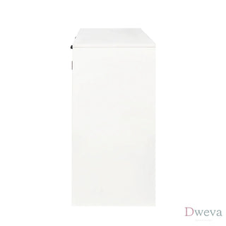 Laundry Cabinet with Doors and shelf, Tilt-Out Laundry Hamper, Freestanding Style, Adjustable Shelf, White Dweva