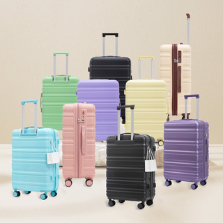 HIFINE TOURIST 20"/24"/28" 3 pcs/set in ABS Spinner Wheel Luggage, Carry on Suitcase, Matching Color, TSA Combination Lock (Green) Dweva