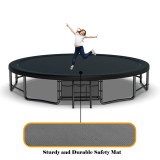 16FT Outdoor Trampoline for Kids and Adults, Pumpkin Trampolines with Curved Poles Heavy Duty Trampoline Anti-Rust Coating ASTM Approval Dweva