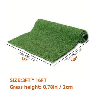 3FT*16FT Artificial turf, professional dog mat large turf outdoor carpet terrace pet lawn, artificial carpet with drainage holes (Grass height 0.78 inches/2cm) Dweva