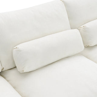 86.5'' U-Shaped Sofa with Storage Pockets Dweva