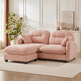 Mira Loveseat With Ottoman Dweva