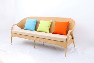 73.5" 5-Piece Yellow PE(Polyethylene)&Iron Outdoor Sofa Set