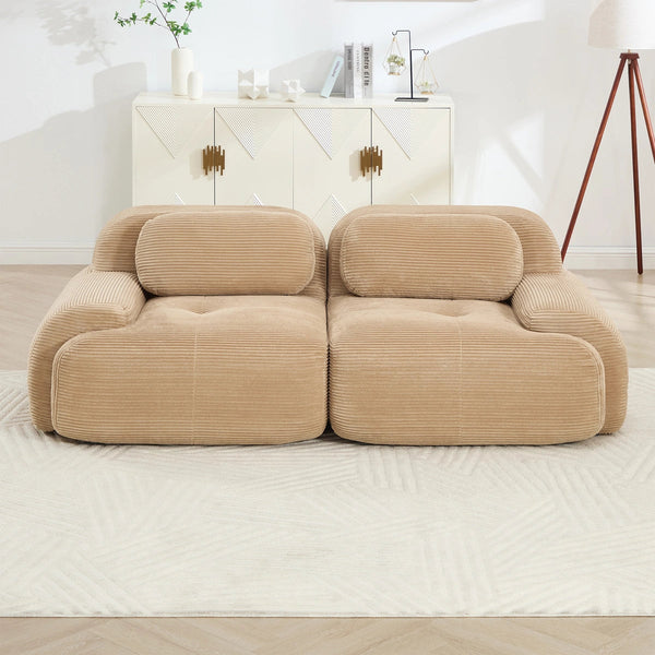 Marlow Corduroy Modular Deep-Seat Sofa image