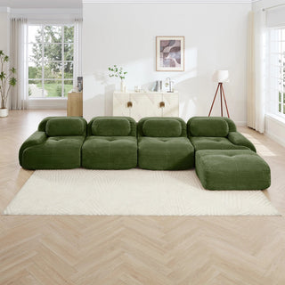 Cove Corduroy Modular Cloud Sectional Sofa Dweva