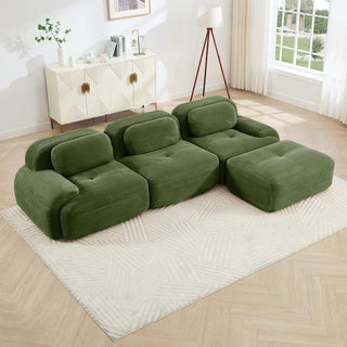 Cove Corduroy Modular Cloud Sectional Sofa Dweva