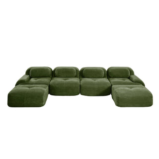 Cove Corduroy Modular Cloud Sectional Sofa Dweva