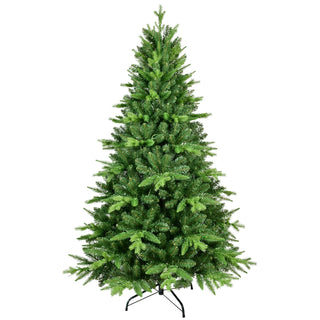 5ft Pre-Lit Christmas Tree with 250 Warm White LED Lights, 850 Tips Realistic PE+PVC Hinged Tree with Metal Stand, Full Artificial Xmas Tree for Holiday Decoration Dweva