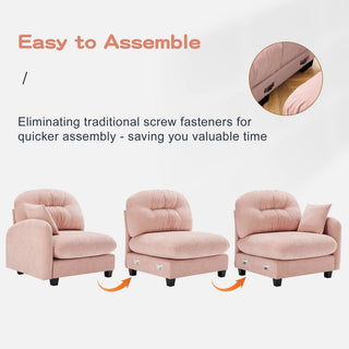 Mira Loveseat With Ottoman Dweva