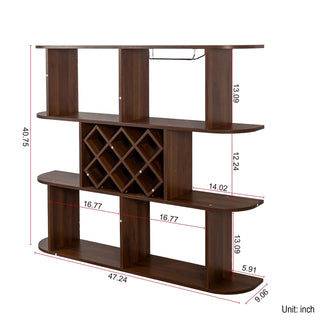 Large Wall Mounted 3 Tier Rustic Bottle Wine Rack,Multifunctional Wooden Wall Mounted Wine Rack,Storage Rack with Wine Glass Holder,mounted wall Storage winerack Rack for Home Bar Dining Room Decor Dweva
