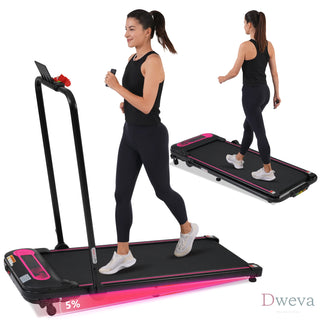 NEW Folding Walking Pad Under Desk Treadmill for Home Office -2.5HP Walking Treadmill With Incline 0.5-7.5MPH 300LBS Capacity Treadmill for Walking Running - Two Ways to Adjust Speed Dweva