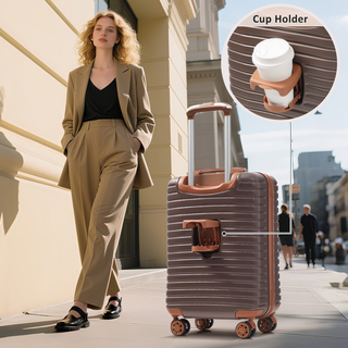 Hardshell Luggage Set with TSA Lock, 360° Spinner Wheels, Lightweight Durable Travel Suitcases for Women/Men Carry-On & Check-In Dweva