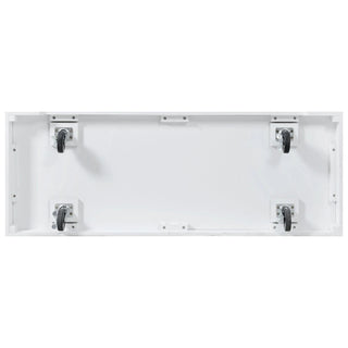 K&K 54.9" Kitchen Island with Drop Leaf, Power Outlet, Kitchen Storage Cart with 4 Door Shelves, Cross Barn Doors & Visual Glass Door, Rolling Kitchen Island on 4 Wheels for Kitchen, Dining Room,White Dweva