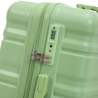 HIFINE TOURIST 20"/24"/28" 3 pcs/set in ABS Spinner Wheel Luggage, Carry on Suitcase, Matching Color, TSA Combination Lock (Green) Dweva