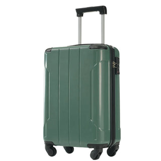 Hardshell Luggage, Lightweight Durable ABS Suitcase with Double Spinner Wheels, TSA Lock, 20-Inch Travel Carry-On Luggage (Green) Dweva