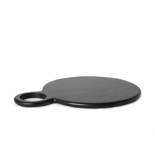 Handmade Midnight Mango Wood Round Cheeseboard-15X11 Inch Dweva