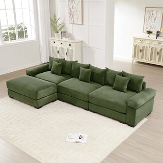 Velora Cloud Modular Sofa - Green