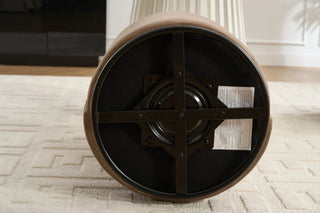 Set Of 1 Upholstered Kitchen & Dining Room Barrel Chair, Mid Century Modern Round Velvet Dining Chair, 360 Degree Swivel Comfy Armless Accent Makeup Vanity Side Chair for Bedroom Living Room Dweva