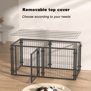 47.2" Dog Crate for Small Medium Large Dogs, Puppy Dog Playpen for Yard Indoor Outdoor Use, Pet Dog Cage Kennel (47.2"L x 23.6"W x 23.6"H) Dweva