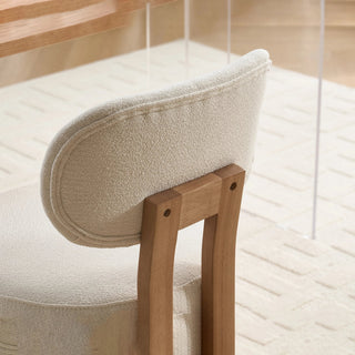 Wooden Dining Chairs Set of 2, Modern Fabric Upholstered Dining Room Chair Kitchen Chairs, Farmhouse Dinner Chair for Kitchen Dining Room Dweva