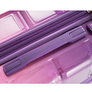 Luggage Set of 3, 20-inch with USB Port, Airline Certified Carry-on Luggage , ABS+PC Hard Shell Luggage with Spinner Wheels,purple and pink Dweva