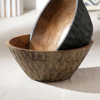 Handcrafted Mango Wood Bowl Elegant Table Centerpiece/Serving Bowl Dweva