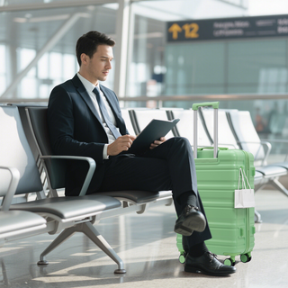 HIFINE TOURIST 20"/24"/28" 3 pcs/set in ABS Spinner Wheel Luggage, Carry on Suitcase, Matching Color, TSA Combination Lock (Green) Dweva