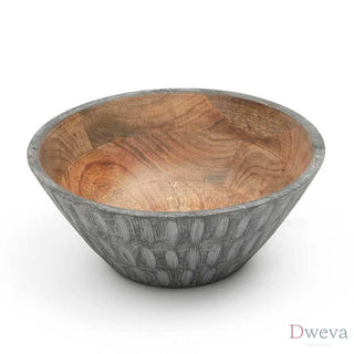 Kiyanni Handmade Mango Wood Diana Decorative Bowl - Stylish Utensil Server Dweva