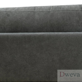 Fluffy 2-Piece Flannel Storage Sleeper Sectional Sofa Dweva