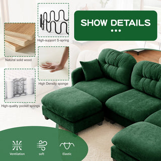 Mira Sofa With Ottoman Dweva