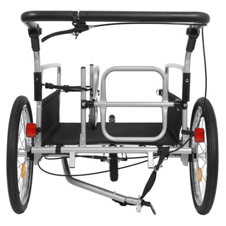 3-in-1 Heavy-Duty Bike Cargo Trailer – E-Bike Compatible Steel Frame, 110lb Capacity, Convertible Stroller & Pull Cart w/Suspension, 20" Wheels & Accessories Dweva