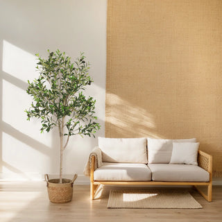 5FT Assembled Artificial Tree Olive Tree with Branches and Fruits Faux Greenery for Indoor Home and Office Decoration 1pc/set Dweva