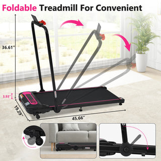 NEW Folding Walking Pad Under Desk Treadmill for Home Office -2.5HP Walking Treadmill With Incline 0.5-7.5MPH 300LBS Capacity Treadmill for Walking Running - Two Ways to Adjust Speed Dweva