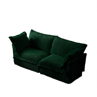 Slipcovered Fluffy Sofa - 2 Seat Dweva
