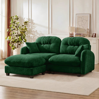 Mira Loveseat With Ottoman Dweva