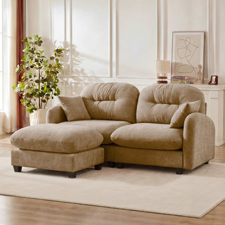 Mira Loveseat With Ottoman Dweva