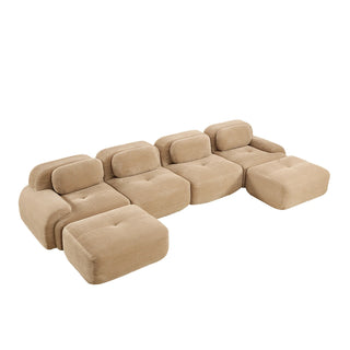 Cove Corduroy Modular Cloud Sectional Sofa Dweva