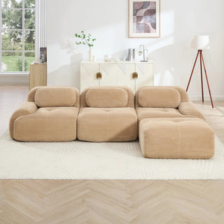 Cove Corduroy Modular Cloud Sectional Sofa Dweva
