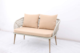 75.5" 5-Piece Grey PE(Polyethylene)&Iron Outdoor Sofa Set