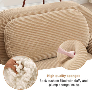 Cove Corduroy Modular Cloud Sectional Sofa Dweva