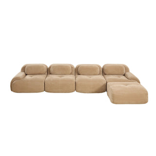 Cove Corduroy Modular Cloud Sectional Sofa Dweva