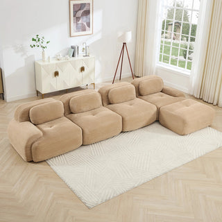 Cove Corduroy Modular Cloud Sectional Sofa Dweva
