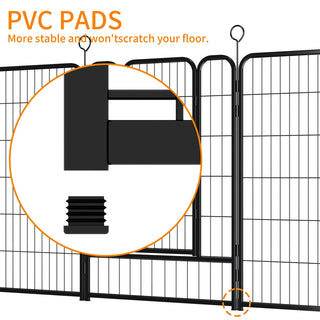 16 Panels Heavy Duty Metal Playpen with Self-Locking Gate, Extra Tall 40" Dog Fence Pet Exercise Pen for Outdoor and Indoor-Easy Setup Exercise Pen for Large Dogs Dweva
