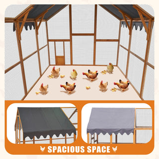 Outdoor Chicken Coop Enclosures 110" Large Kitten Playpen,Upgrade Waterproof Cover Dweva