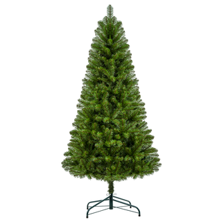 7FT Unlit Artificial Christmas Tree with 775 Tips, Full PVC Branches, Classic Green Holiday Tree with Sturdy Metal Stand for Indoor Home Decoration Dweva