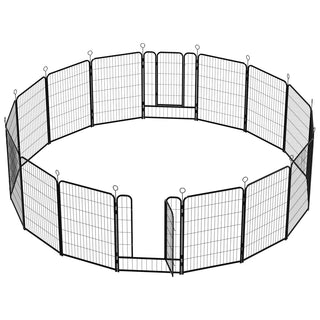 16 Panels Heavy Duty Metal Playpen with Self-Locking Gate, Extra Tall 40" Dog Fence Pet Exercise Pen for Outdoor and Indoor-Easy Setup Exercise Pen for Large Dogs Dweva